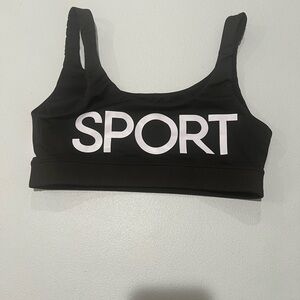 Black Sport Women's Sports Bra athletic yoga M